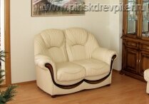 Двухместный кожаный диван Дельта (вся натуральная кожа 120 гр) Акция